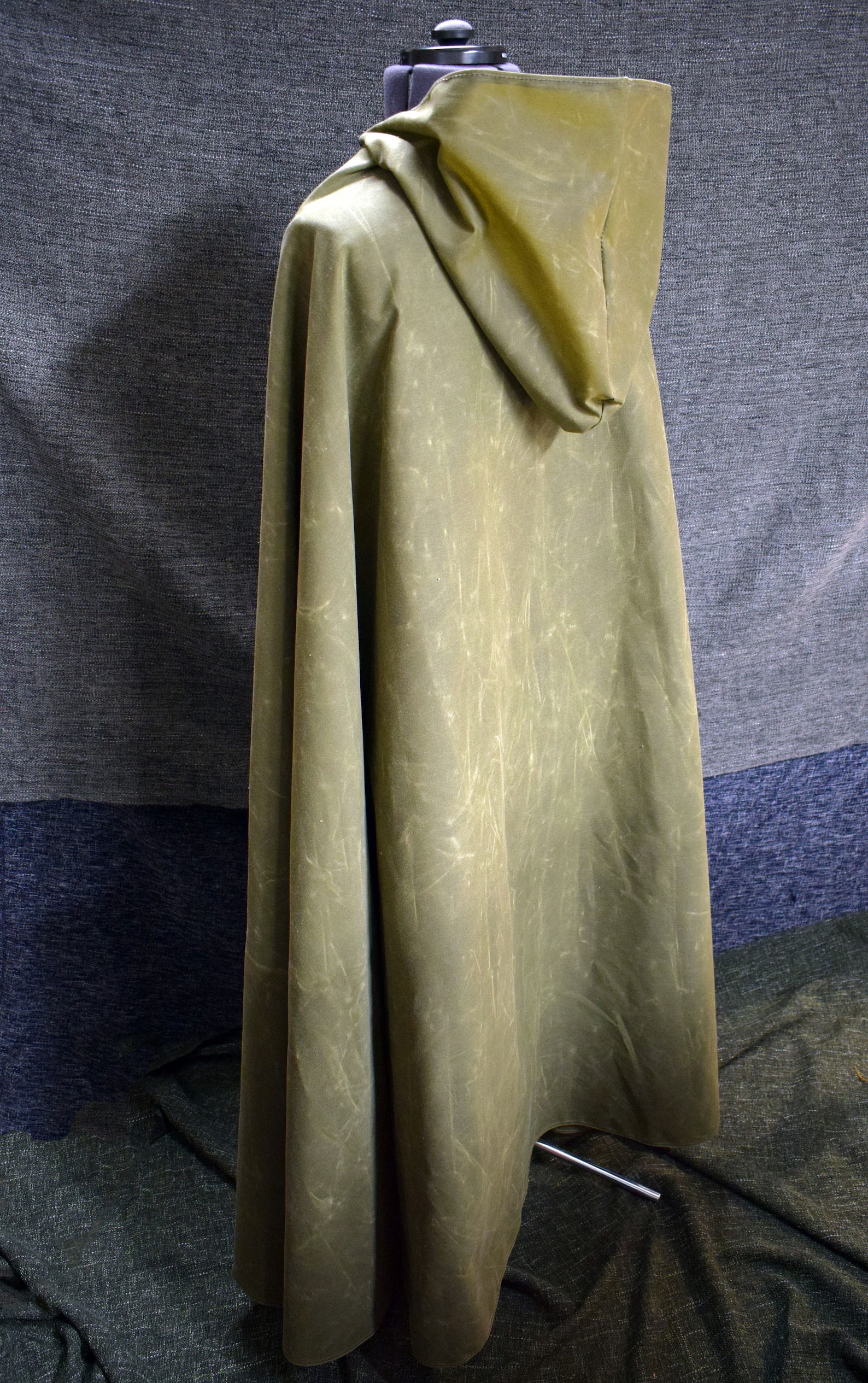 Waxed Canvas Hooded Cloak Etsy
