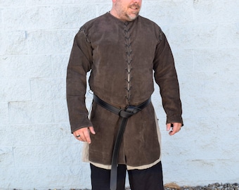 Suede Ranger Jerkin With Sleeves