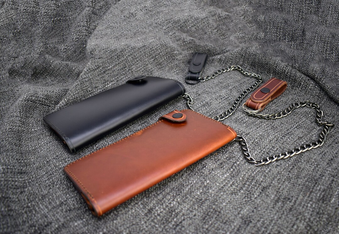 Leather Trucker Wallet - Etsy Hong Kong