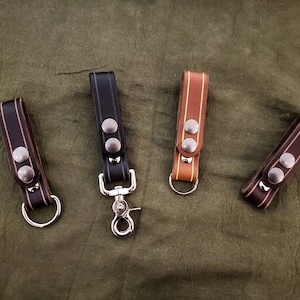 Leather Dangler Loop With Snap Closure