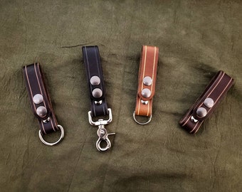 Leather Dangler Loop With Snap Closure