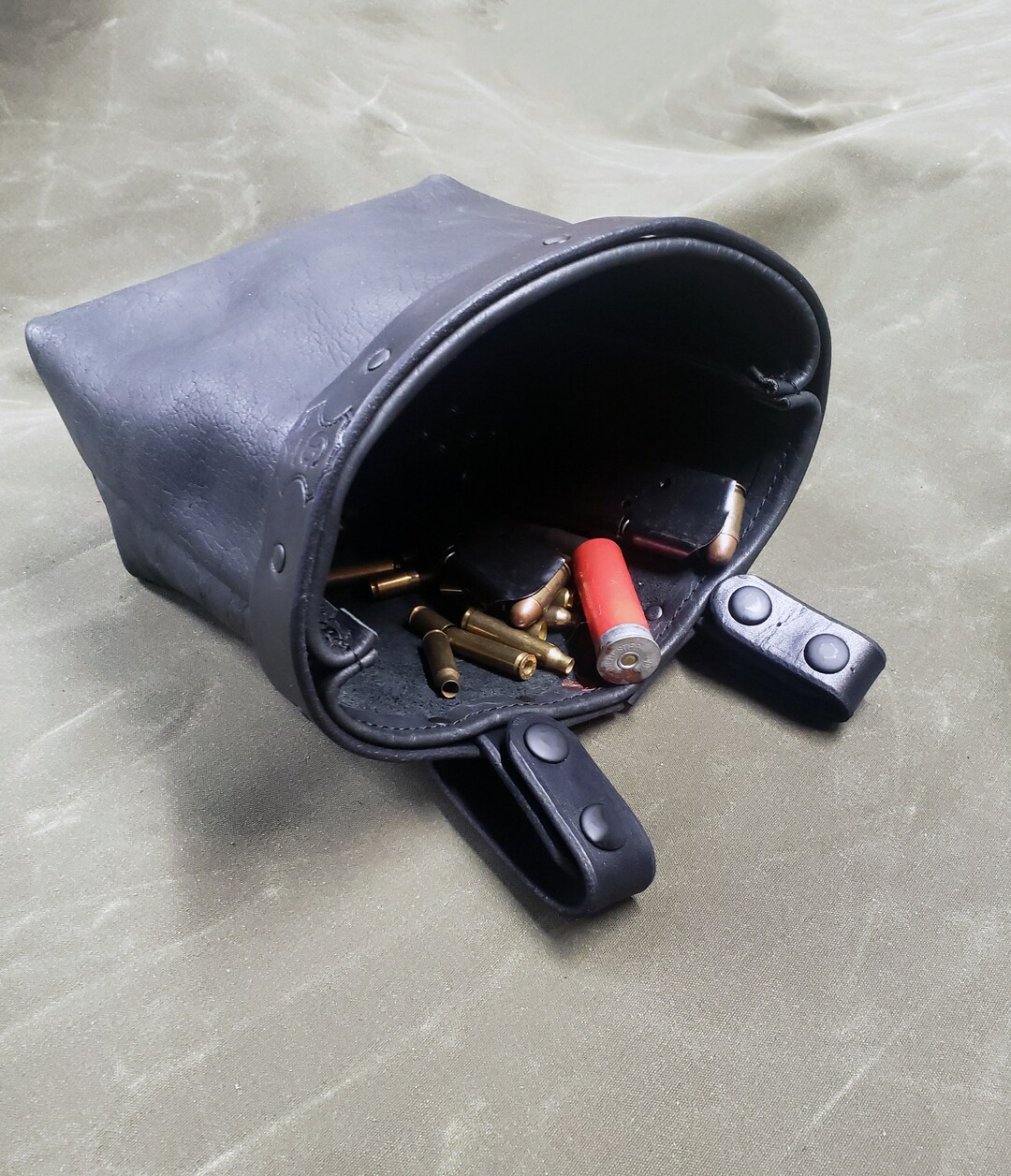 Bison Leather Mini Duffel - Grommet's Leathercraft