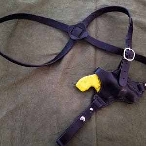 Handmade Leather Shoulder Holster Black