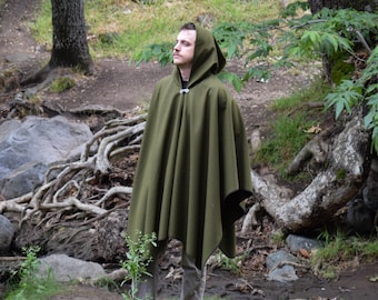 Wool Hooded Ruana Cloak