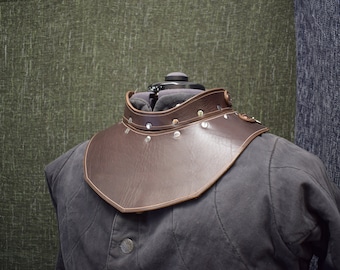 Handmade Leather Gorget Style 2