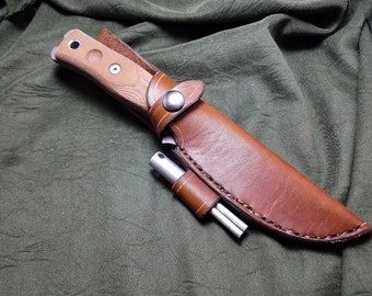 Handmade leather Sheath for the TOPS Fieldcraft Knife