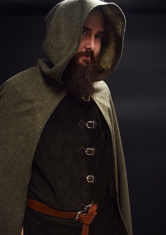 Wool Tweed Hooded Cloak - Etsy