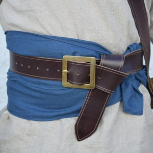 Handmade Leather Pirate Belt