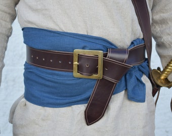 Handmade Leather Pirate Belt