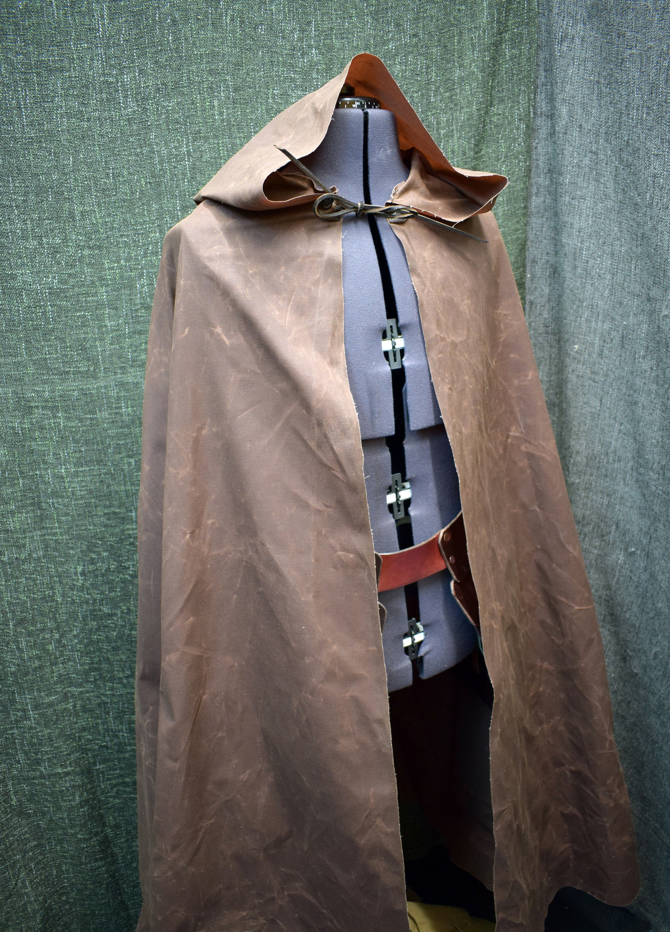 Waxed Canvas Hooded Cloak Etsy UK