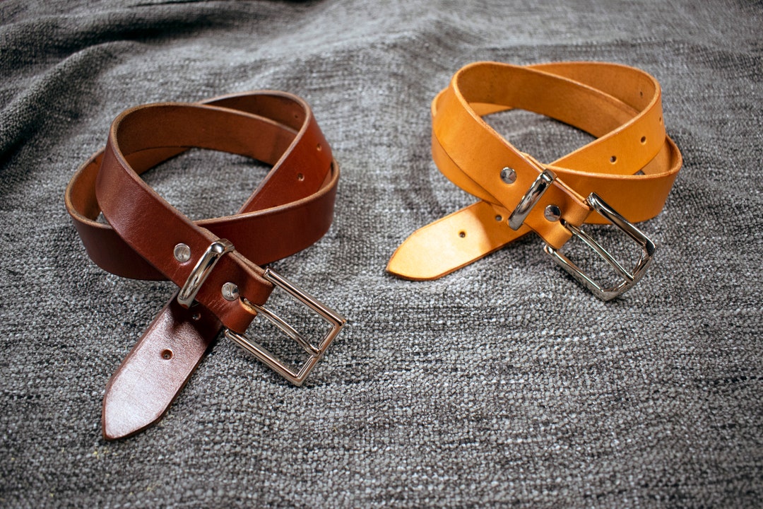 Handmade leather dress belts sale