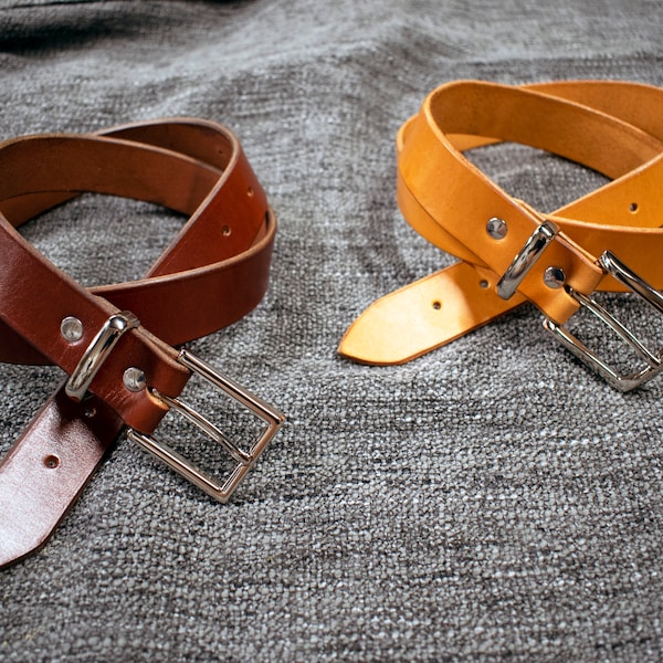 Handmade Leather Dress Belt