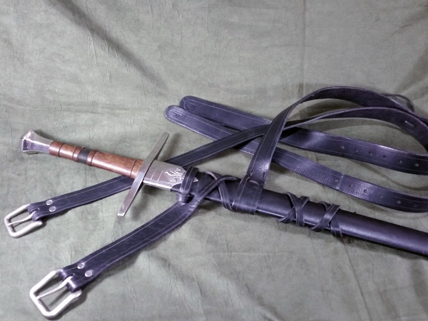 Enchanted Steelmaster: Medieval Sword Belt Scabbard