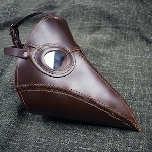 Handmade Leather Plague Doctor Mask