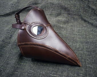 Handmade Leather Plague Doctor Mask