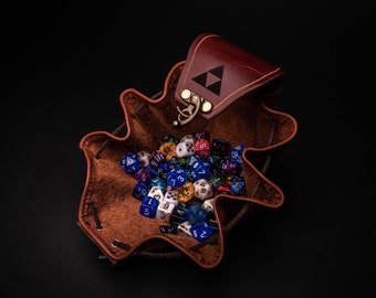 Handmade Leather Dice Bag