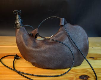 Soft Leather Wineskin
