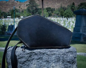 Handmade Leather Coffin Bag