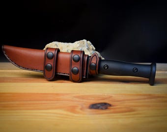 Handmade Leather Sheath for the Kabar Slabby