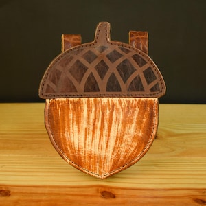 Leather Acorn Belt Pouch