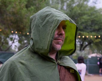 Waxed Canvas Hooded Cloak