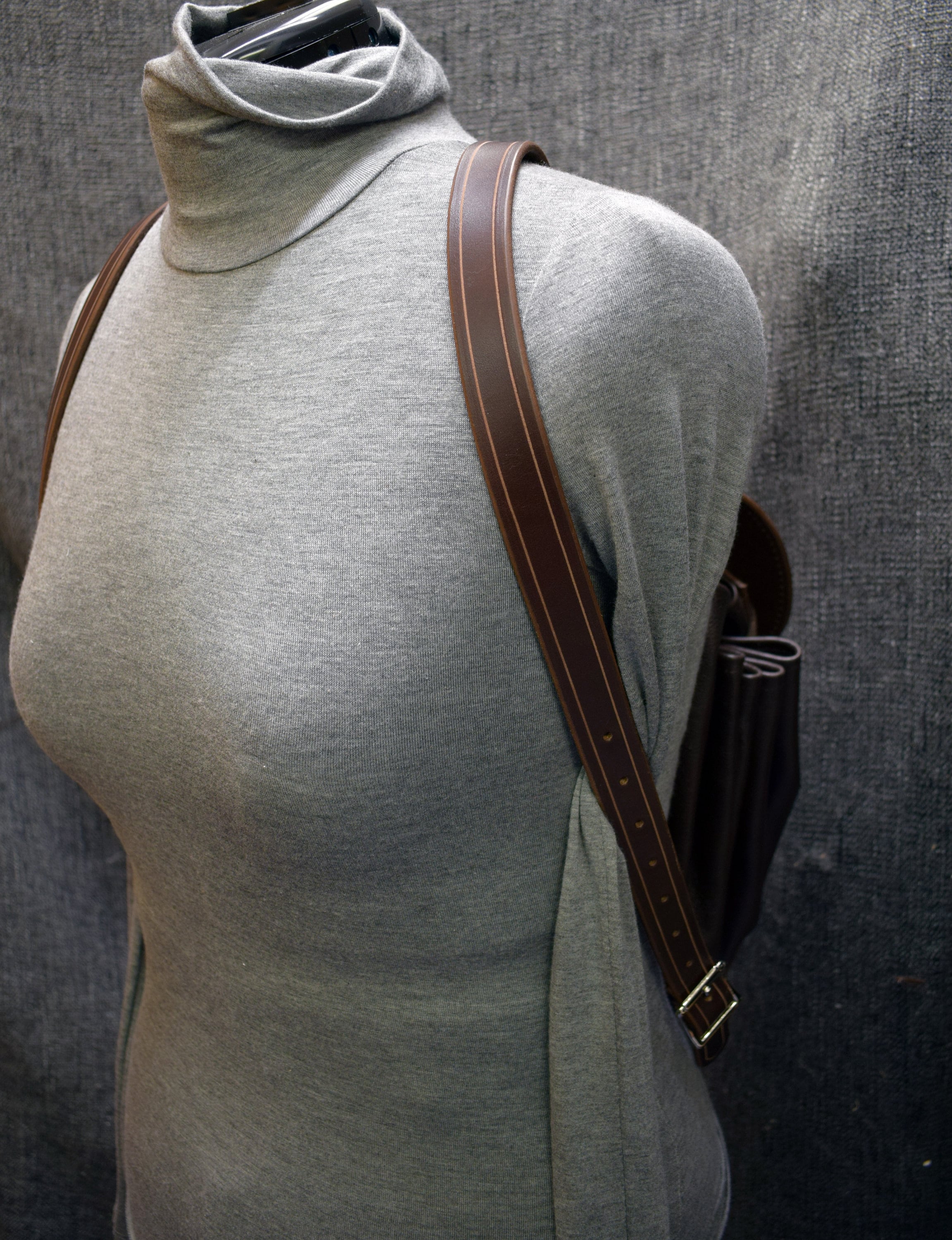 Leather Cinch Top Backpack