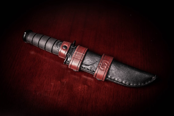 米軍　USMC KABAR ファイティングナイフ　米軍ナイフ　海兵隊ナイフ U.S.M.C.ファイティングサバイバルナイフ - リバートップ