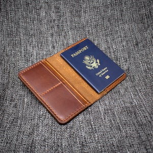 Handgemachte Leder Reisepass Brieftasche