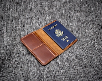 Handmade Leather Passport Wallet