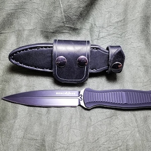 Handmade Leather Sheath for the Benchmade Fixed Infidel.