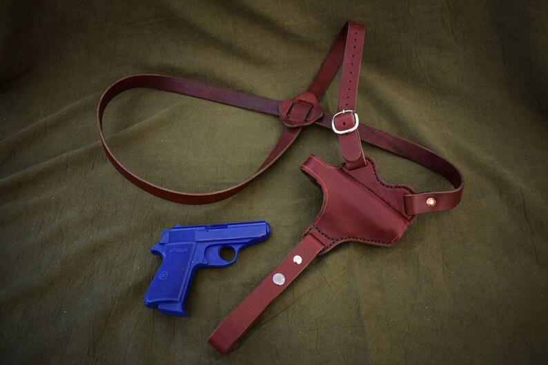 Handmade Leather Shoulder Holster image 5