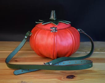 Handmade Leather Tomato Bag