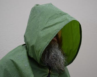 Waxed Canvas Hooded Cloak