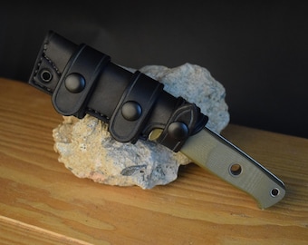 Handmade Leather Sheath for the Benchmade Mini Bushcrafter