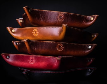 Handmade Leather Valet Tray