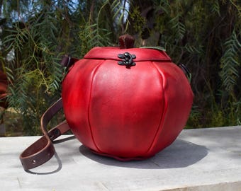 Handmade Leather Apple Bag