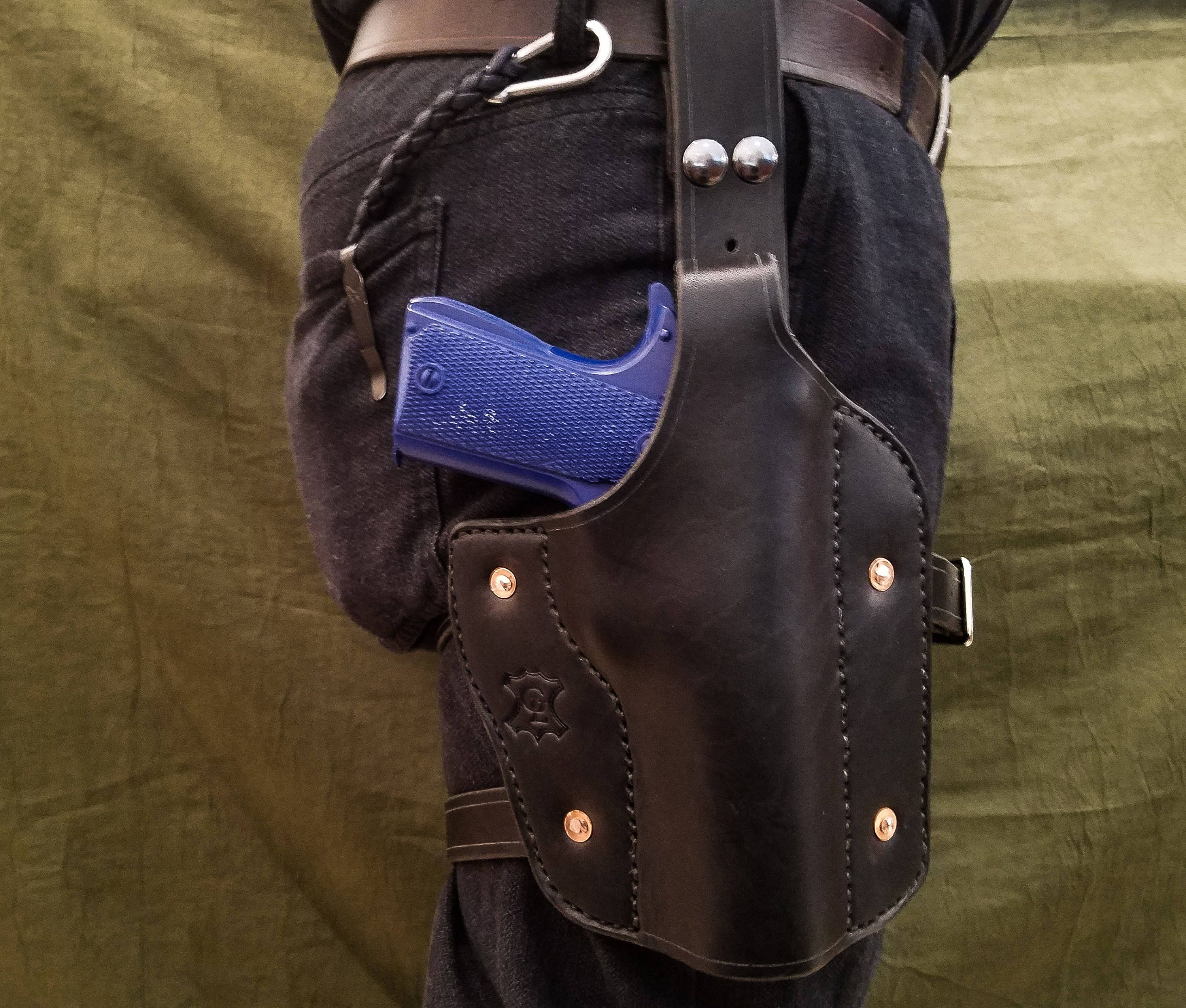 Handmade Leather Thigh Holster Etsy UK