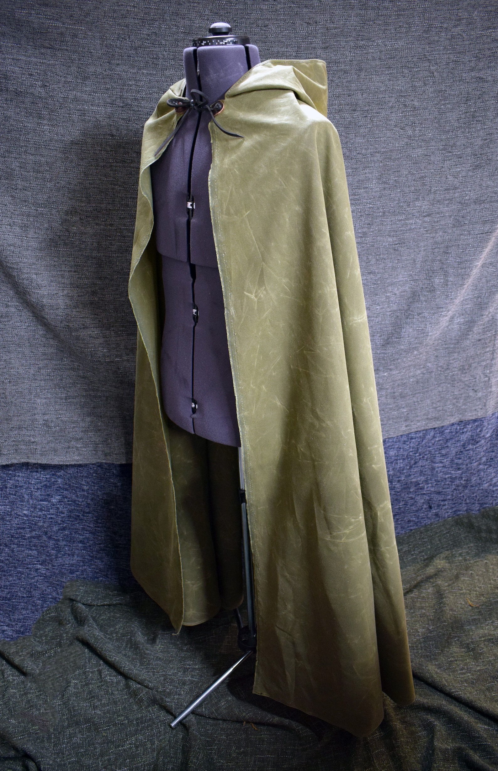 Waxed Canvas Hooded Cloak Etsy