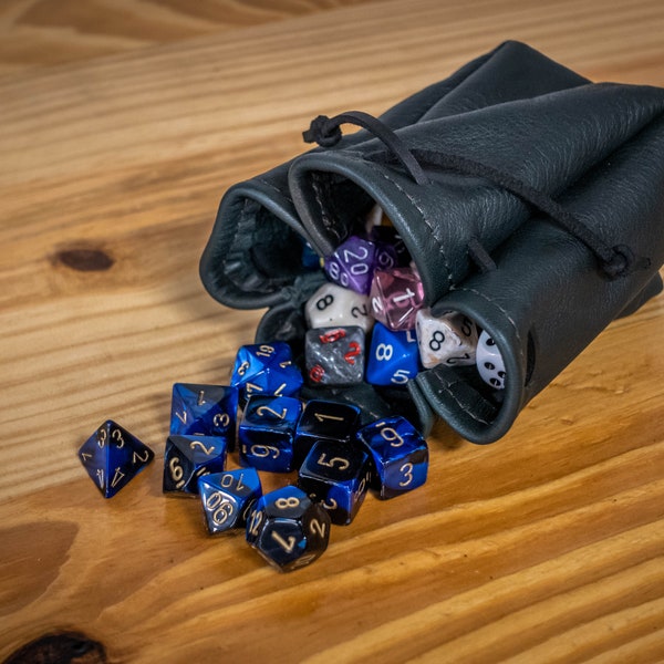 Leather Dice Pouch Etsy
