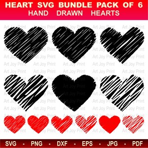 Heart SVG Bundle, Valentine Heart, Digital Download, Cut Files, Cricut, Silhouette, Commercial Use