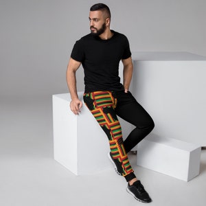 Men's Joggers, African Jogger, Kente Pants, African Pants, Kente Jogger