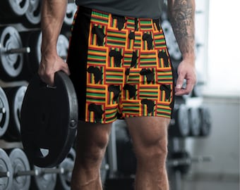 Men's Athletic Long Shorts, Kente Hoop shorts, African Hoop Shorts, Kente Basketball Shorts, African Basketball Shorts