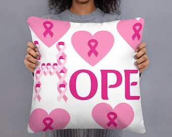 Breast Cancer Throw Pillow