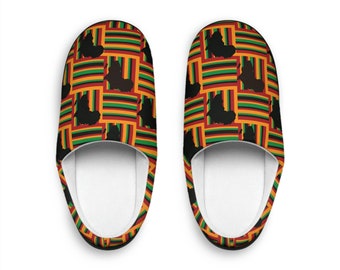 Women's Indoor Slippers, Kente slippers, African Slippers
