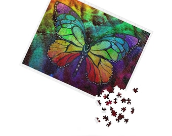 Jigsaw puzzle, Rainbow Puzzle, Rainbow Butterfly Puzzle, Butterfly Puzzle, Pride Puzzle