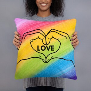 Basic Pillow, rainbow pillow, Heart Pillow, Love Pillow, Unique Pillows