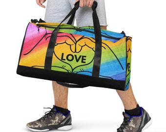 Duffle bag, Rainbow Duffle Bag, Rainbow Duffle, Rainbow Luggage, Rainbow Tote, Pride Luggage, Pride Duffle