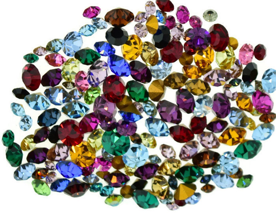 Swarovski Crystal Rhinestone Repair Mix Lot Kit Common Colors Etsy