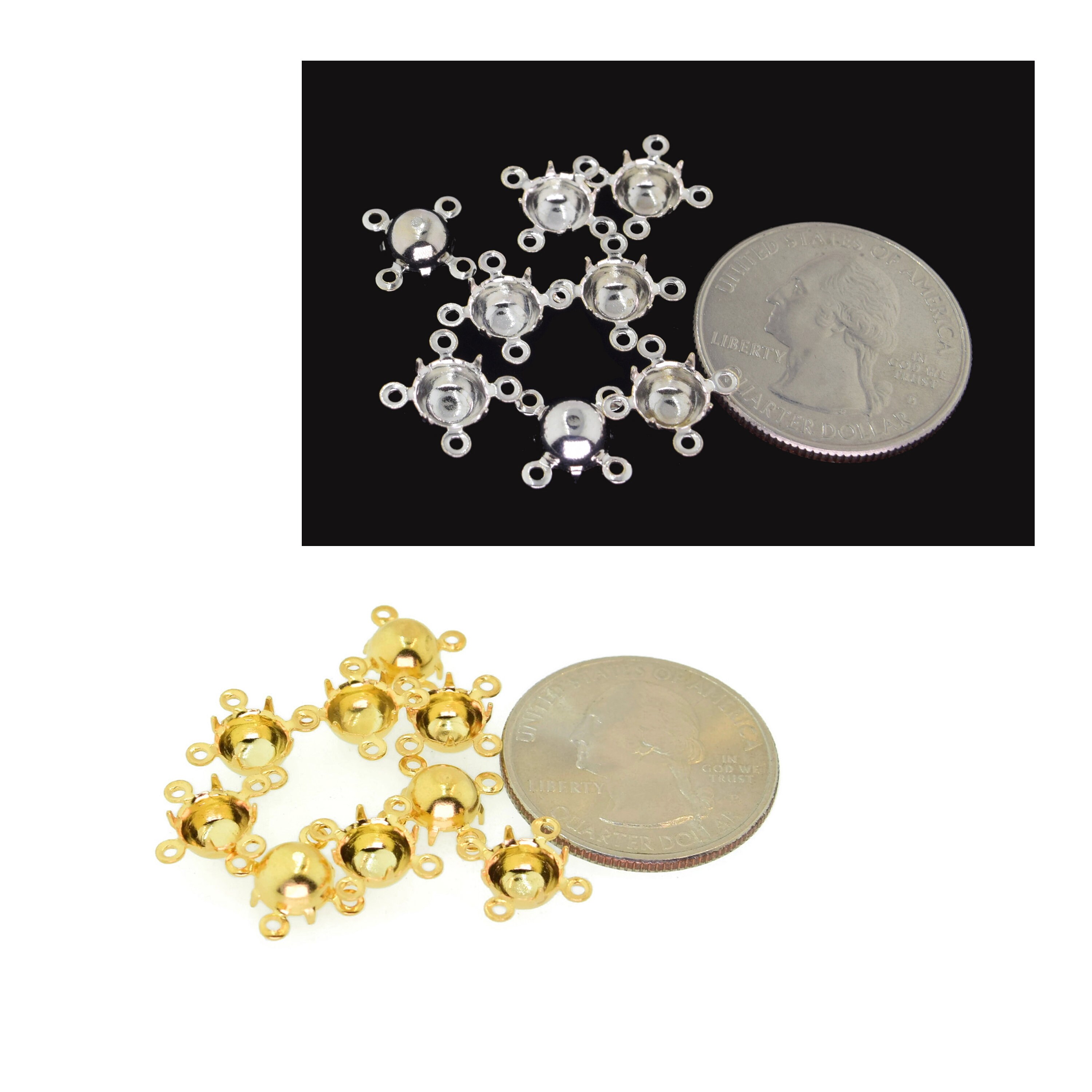 14K Gold Plated brass Water Wave Connector,Earring Connector,Jewelry