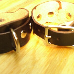 Wrist Bands, Pair, Leather for Adult Amusement, Medium Size